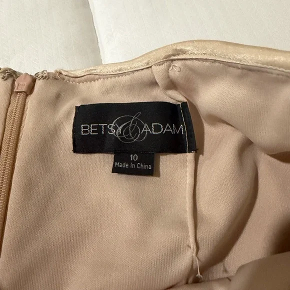 Adam Strapless Lace & Sequin Gown in Champagne Gold - Picture 4 of 4